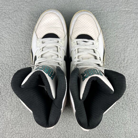Nike Air Command Force Hyper Jade Men 13 Shoe White Black Pump Sneakers Trainers - Picture 6 of 12